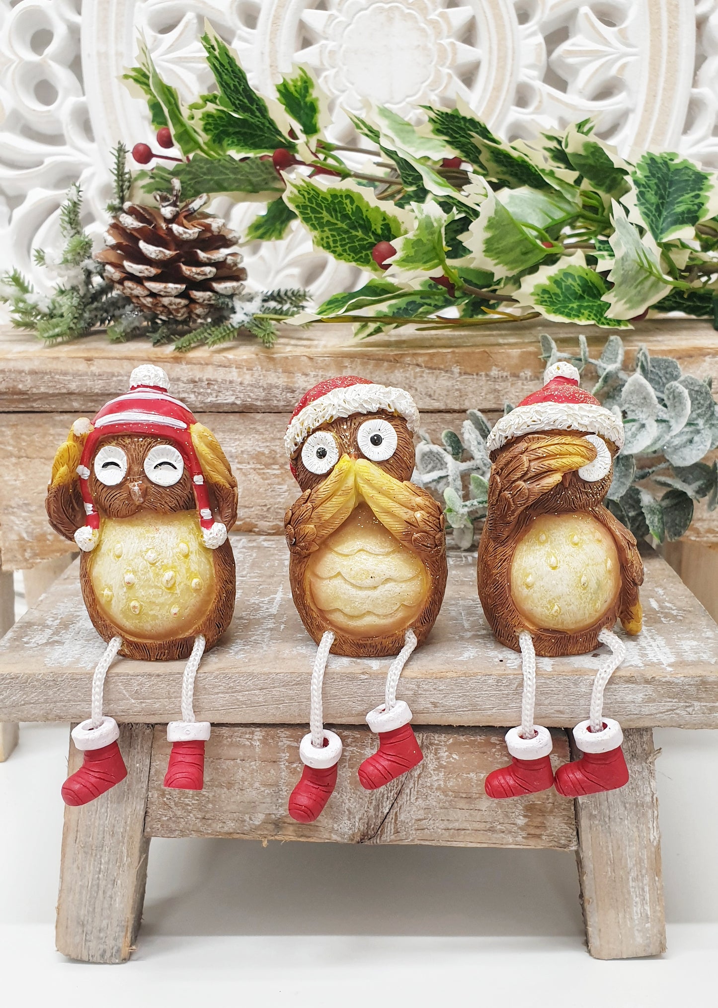 See/Hear/Speak No Evil Owls